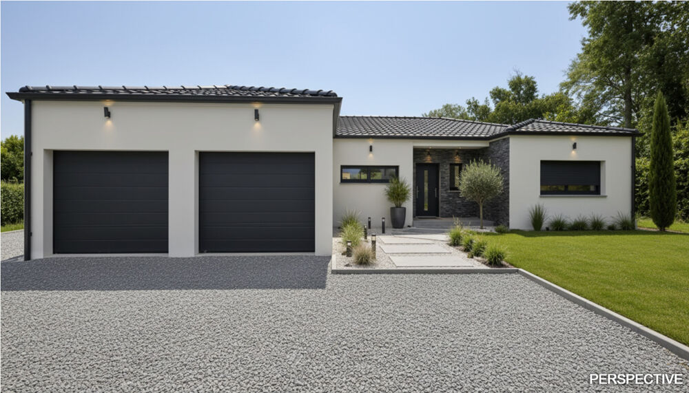 Maison contemporaine avec double garage