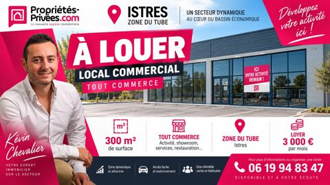 &Agrave; LOUER - Local Commercial & Professionnel 280 m&sup2; - Istres (Zone du Tube) 4000 13800 Istres