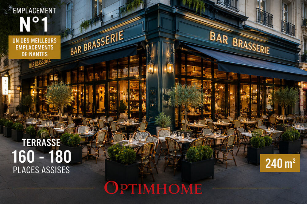   Brasserie – Bar d'exception – Emplacement N°1 au cœur de Nantes - Fonds de commerce 