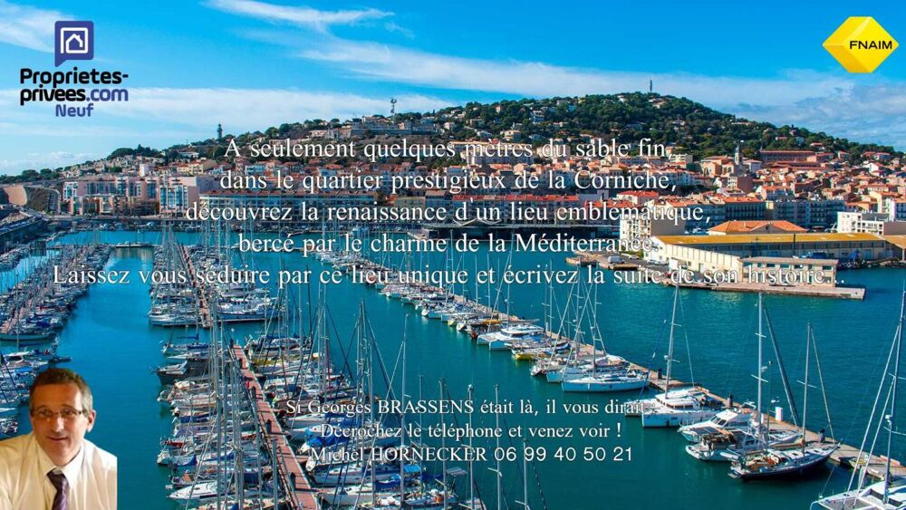Corniche de Sète, T3 de Standing, Terrasse 20m² Soleil Levant, Accès direct plage, Vie de plain-pied