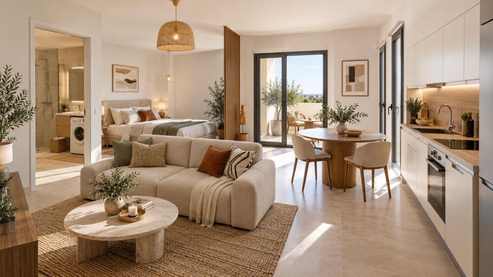 Vente Appartement BEAU T1 LUMINEUX PARFAITEMENT AGENCÉ AVEC PLACE DE PARKING Carbon blanc