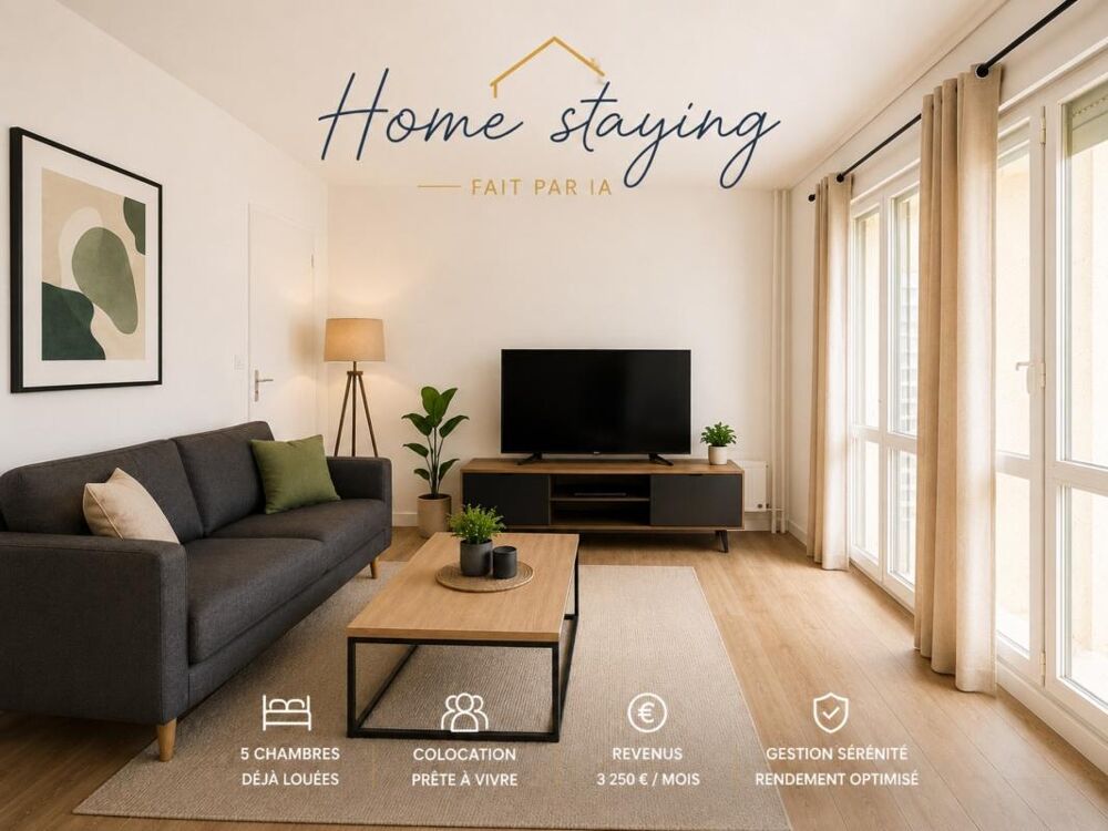 Vente Appartement Sarcelles (95) – 5 chambres en colocation meublée (105 m² rénové) – loyers 3 250 €/mois Sarcelles