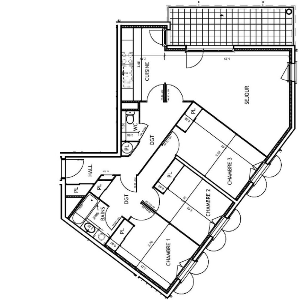 Dpt Haute Savoie (74), NOUVEAU A FAVERGES appartement T4 ( 84,59 m2) avec sa terrasse ( Garage en option )