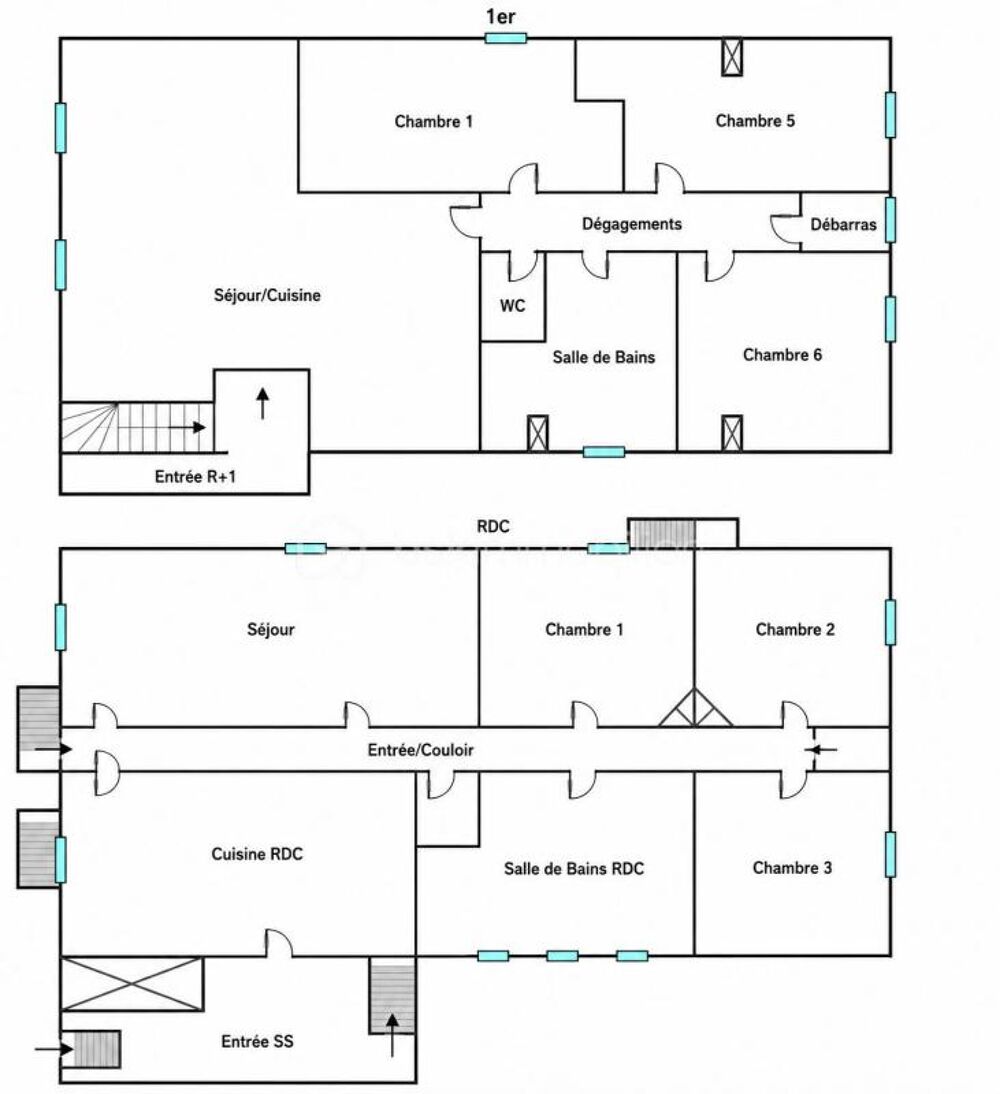 Saint-Laurent-en-Gâtines  Grande maison familiale de 232 m² avec deux espaces de vie, sous-sol complet et terrain de 2 565 m²