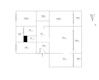  Appartement � vendre 4 pi�ces 78 m�