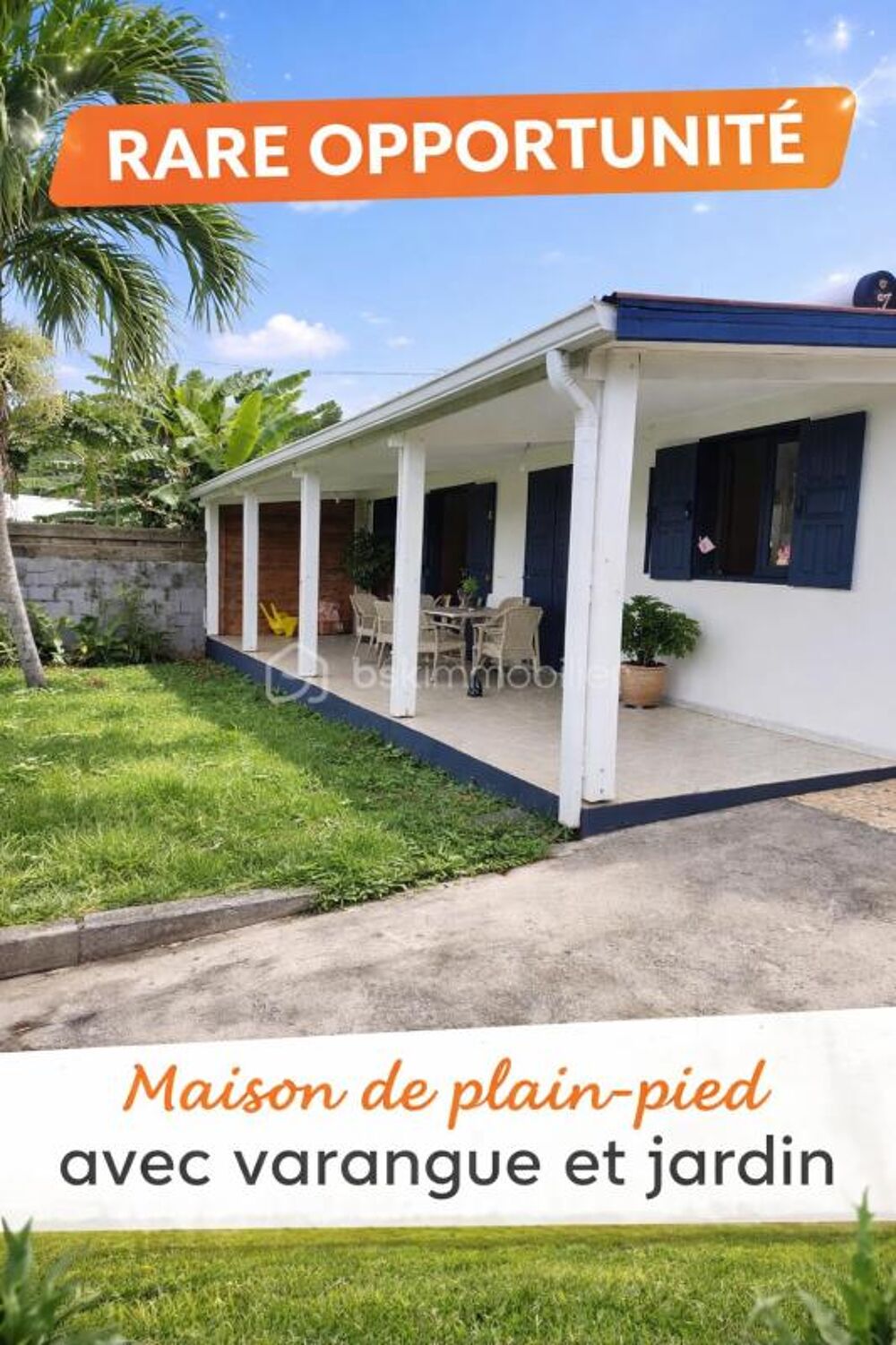 Maison de plain-pied  Centre-ville de La Possession  Atmosphère paisible