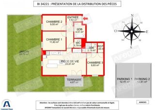  Appartement à louer 4 pièces 80 m²