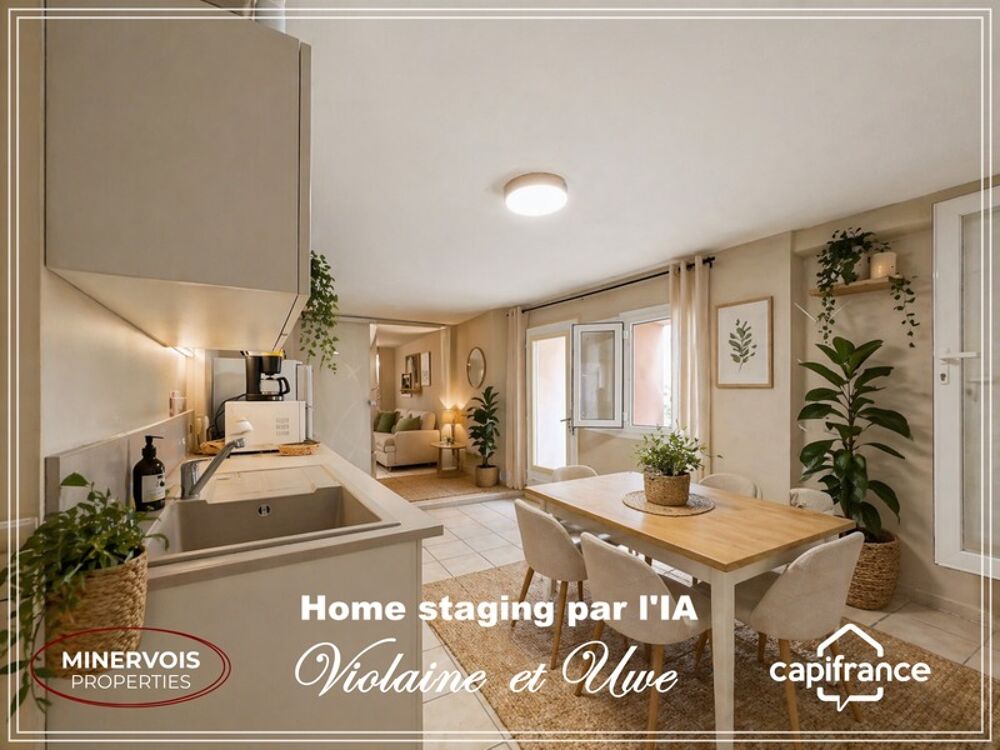 Maison de village avec terrasses  2 chambres  potentiel locatif  Cesseras (Minervois)