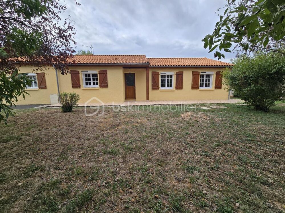 Vente Maison Plain-pied 3 chambres – 110 m² – Terrain 1 020 m² – Double garage Saint martin de bernegoue