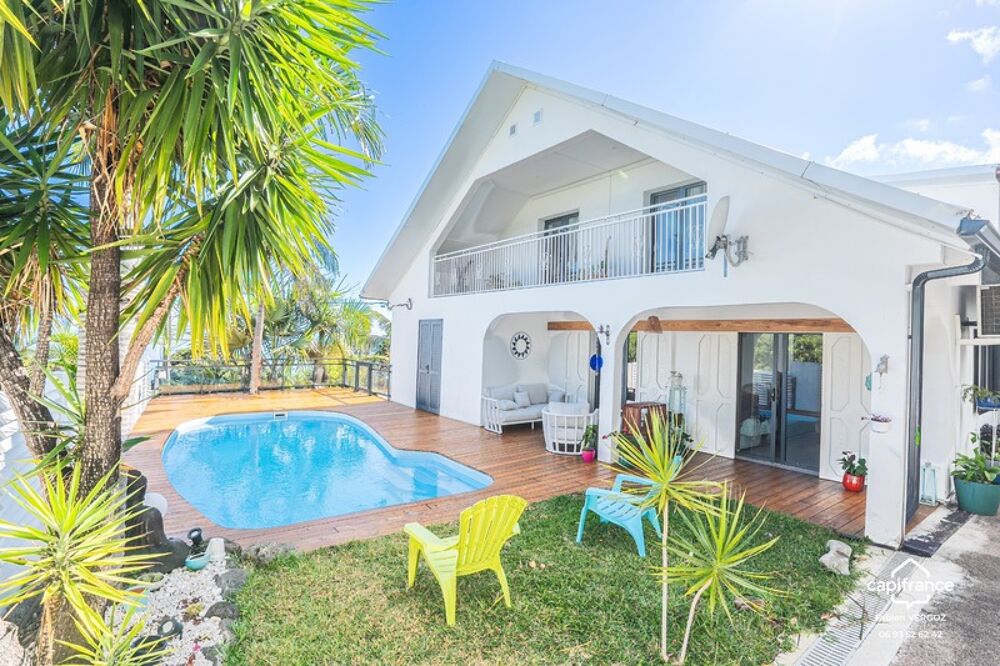 Villa F8 rénovée - Piscine chauffée et vue mer  La Possession, Ravine à Malheur