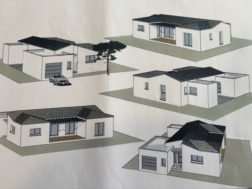Vente Terrain MAGALAS(34) A VENDRE TERRAIN CONSTRUTIBLE DE 818 m2 AVEC VILLA CONTEMPORAINE PLAIN PIED 4 FACES Magalas