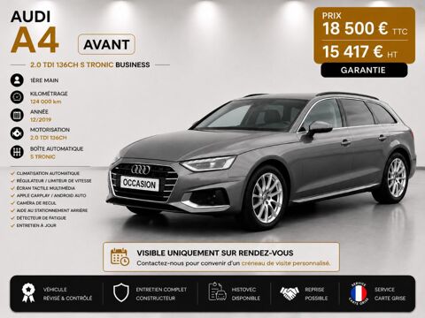 Audi A4 1&deg; Main / 2l TDI 136cv Business Line Mild Hybrid S-Tronic7 B 2020 occasion Abbecourt 60430