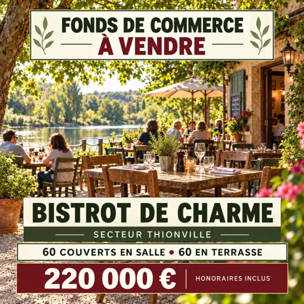   Secteur THIONVILLE - RESTAURANT, BISTROT 120 COUVERTS AVEC TERRASSE 