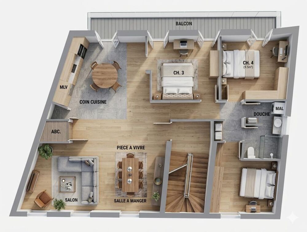 Appartement Vichy 5 pièce(s) 95 m2