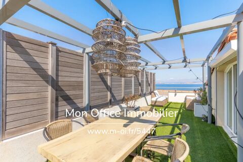Vente Appartement R�f�rence : 5447-DVI - Appartement en dernier �tage 4 pi�ces avec terrasses et garage - Vue mer Marseille 8