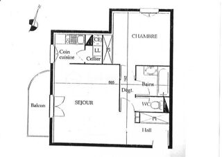  Appartement  vendre 2 pices 47 m