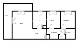  Appartement � vendre 3 pi�ces 64 m�