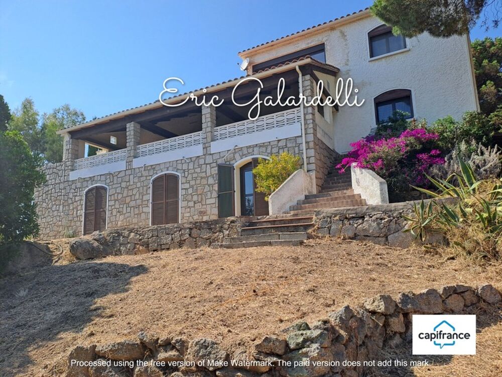 À vendre Olmeto: Vaste demeure en pierres avec vue panoramique mer et golfe du Valinco, quartier résidentiel, grand terrain pisc