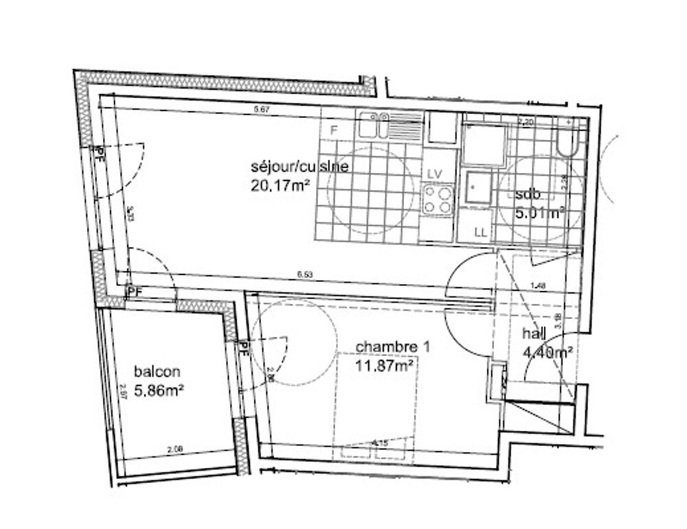 Location Appartement T2 avec balcon et parking à METZ Metz