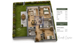  Appartement à vendre 3 pièces 58 m²