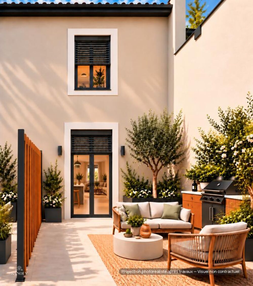 Vente Maison Lyon 3e – Maison de ville T3 · Patio plein sud · Part-Dieu Lyon 3
