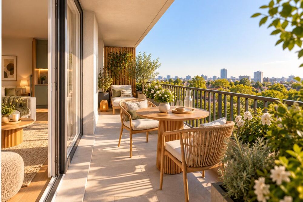 Beau studio bien agencé avec grand balcon