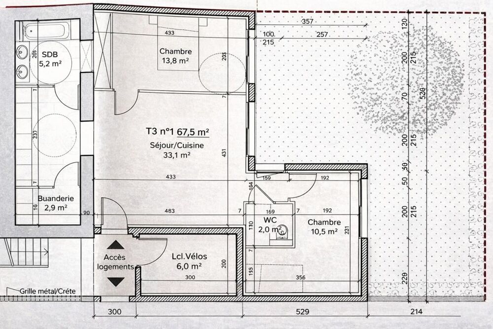 Vente Appartement Appartement, 3 pièce(s) 67 m2 Villeurbanne