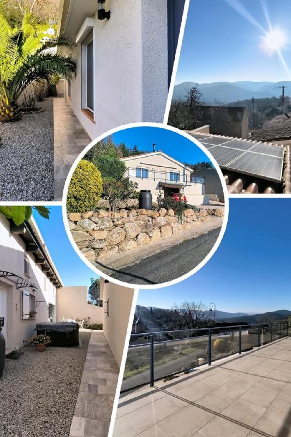 Maison contemporaine 122 m² + dépendance 85 m² + garage  Vue panoramique  Saint-Vincent-dOlargues