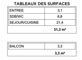  Appartement � vendre 1 pi�ce 31 m�