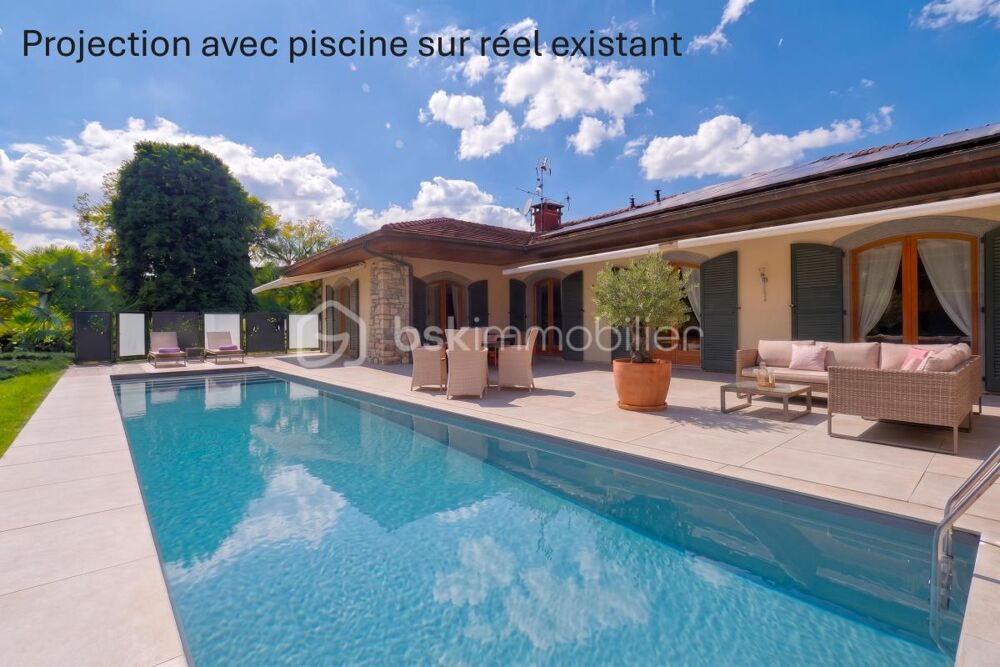 « Maison de plain-pied au calme, 1500 m² de terrain verdoyant  Proche Suisse et Annemasse