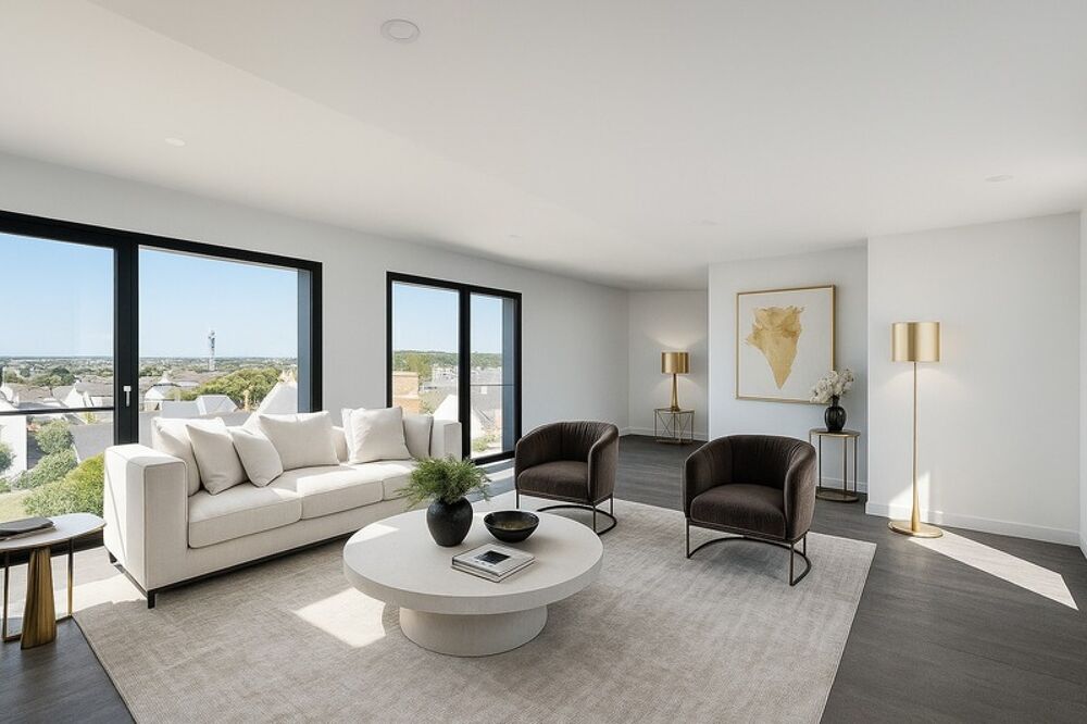 Département du Finistère (29) - À vendre : Crozon, centre-ville - Appartement penthouse T6 de 183 m² habitable avec vue panorami