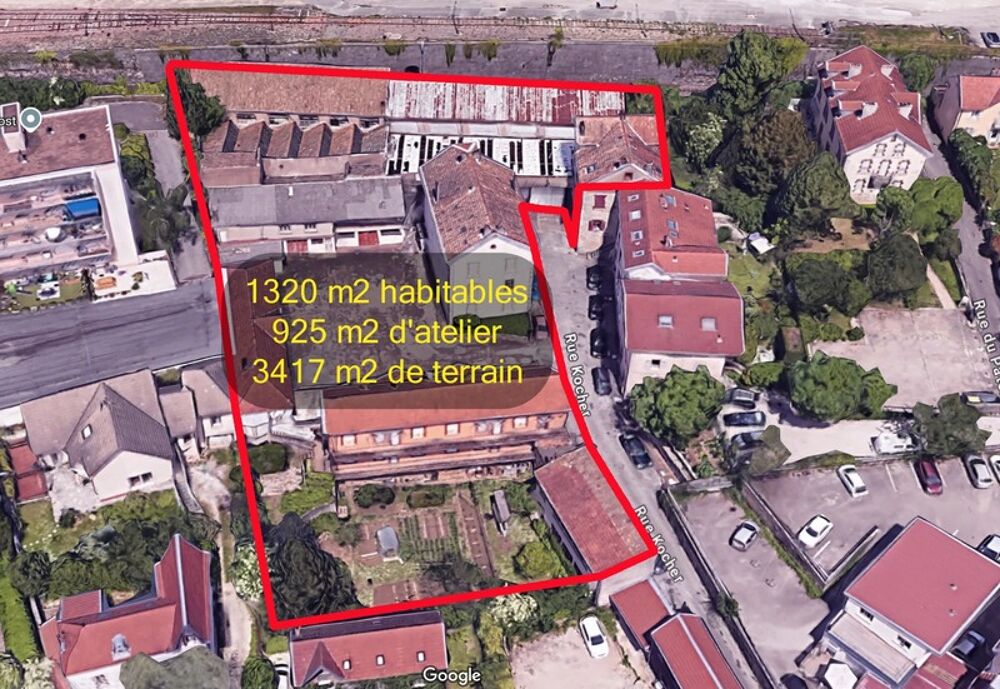 Vente Immeuble Doubs (25), à vendre Besançon,  5 Immeubles + 1 Atelier + terrain de 3417 m2  Besançon, quartier Chaprais Besancon
