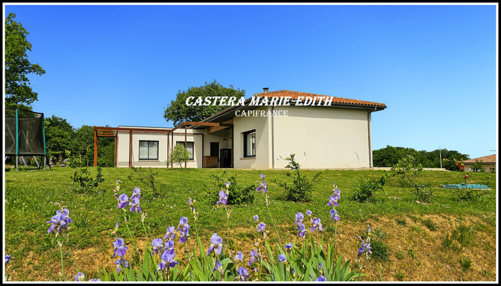 Maison PLAIN-PIED 190 M² - TERRAIN 3466M² - 6 pièces BELLOC SAINT CLAMENS (32) 4 CH + garage