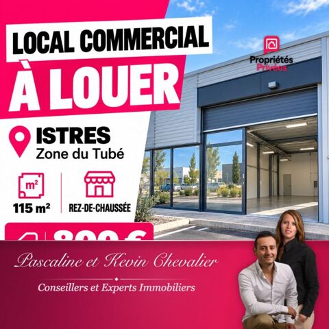 ISTRES, ZONE DU TUB&Eacute; - LOCAL COMMERCIAL &Agrave; LOUER 115 M&sup2; 800 13800 Istres