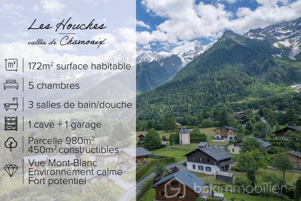 Chalet vue Mont-Blanc, vallée de Chamonix