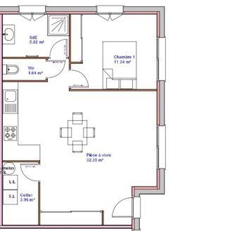  Maison  vendre 2 pices 55 m