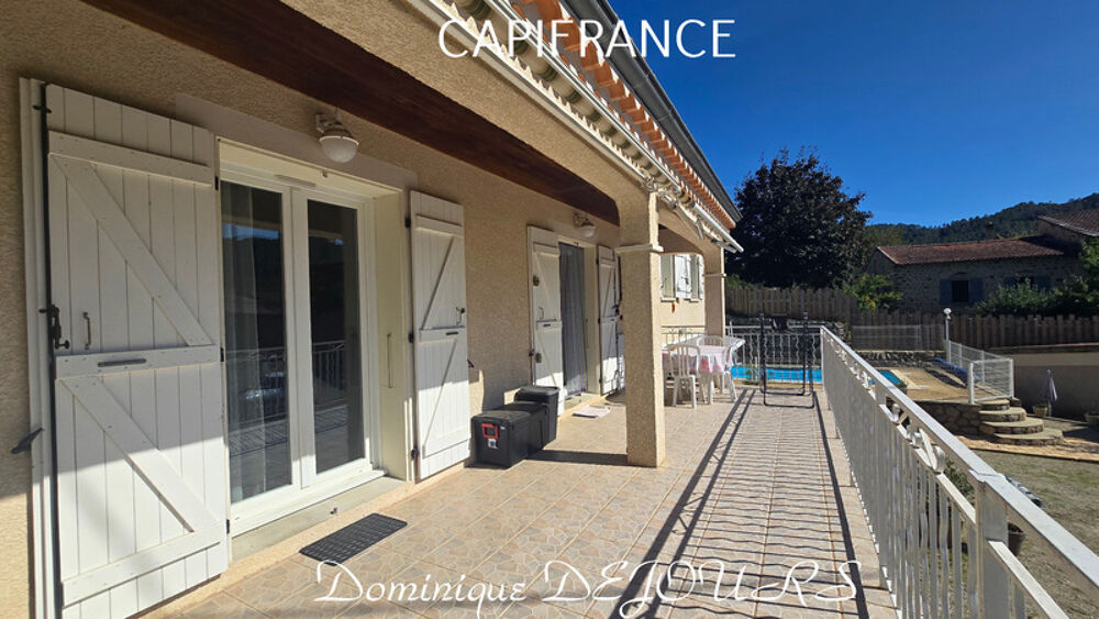 Vallée de l'Eyrieux, St Fortunat, belle maison très bien entretenue. Jardin. Source. Garage. Second Logement indépendant pour lo