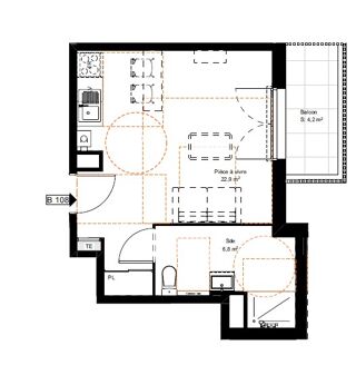  Appartement à louer 1 pièce 29 m²