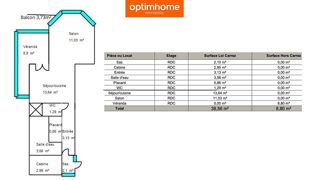  Appartement � vendre 1 pi�ce 43 m�