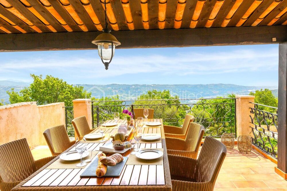 Villa provençale avec vue mer et collines panoramique  Gattières