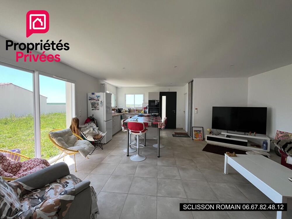 Maison Sémussac - 98 m2 - 3 chambres - plain-pied - jardin - Prix 311 970 HAI