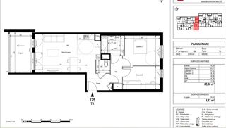  Appartement à vendre 3 pièces 62 m²