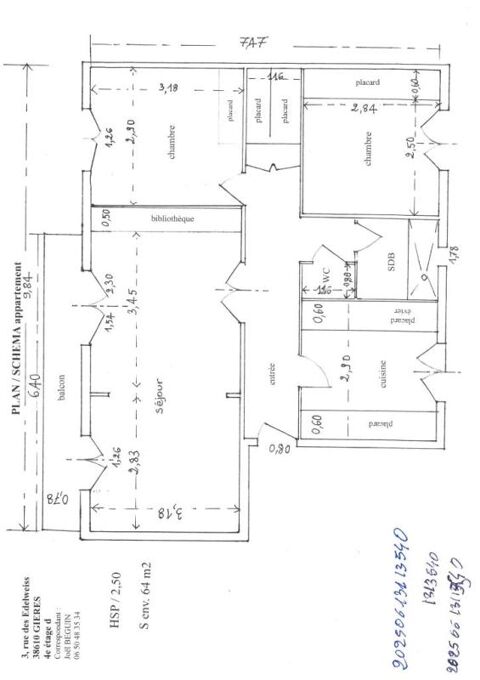  Appartement � louer 4 pi�ces 64 m�