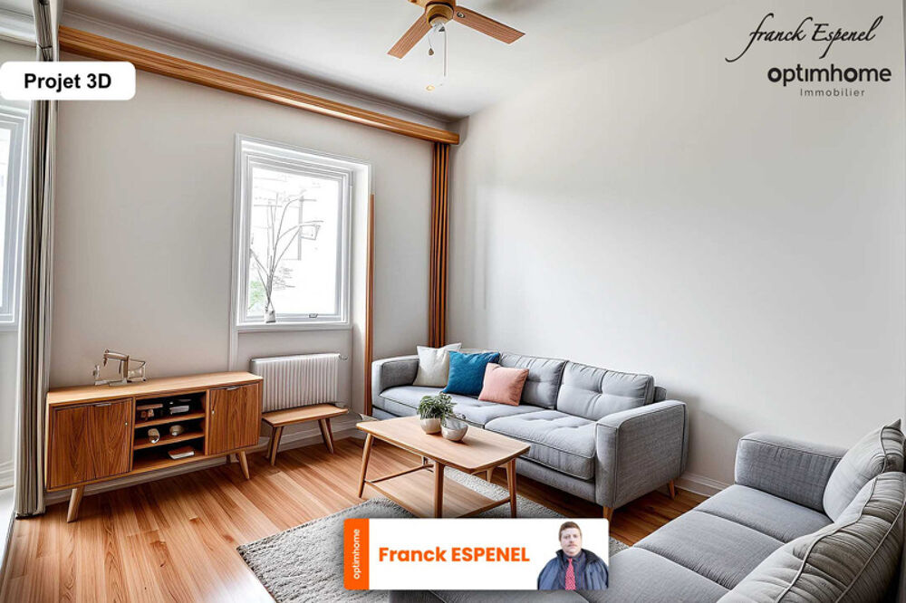 Appartement 55 m² traversant  2 chambres  Tournon-sur-Rhône