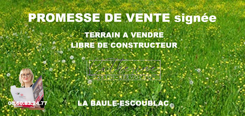 Vente Terrain TERRAIN A BÂTIR 556 M² LIBRE DE CONSTRUCTEUR - LA BAULE-ESCOUBLAC La baule escoublac