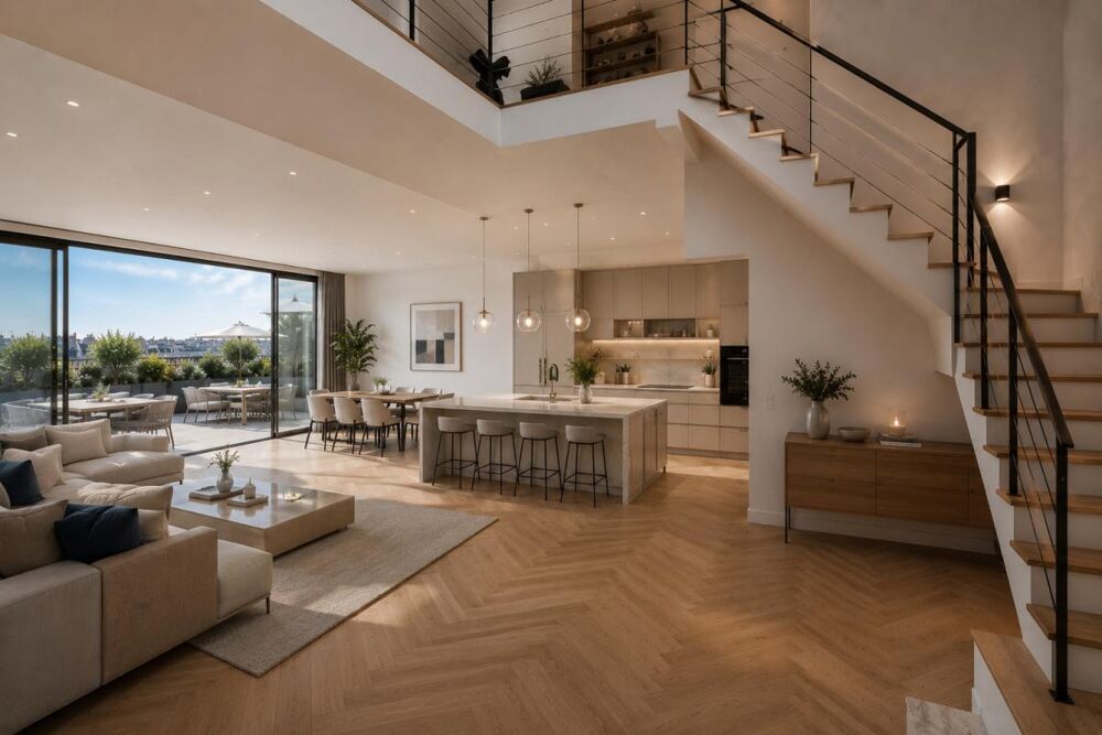 Vente Appartement RARE !  Duplex 5 pièces dernier étage, avec grande terrasse de 140 m2 -  Sud-Est - 2 parking - Proche transport Le plessis robinson