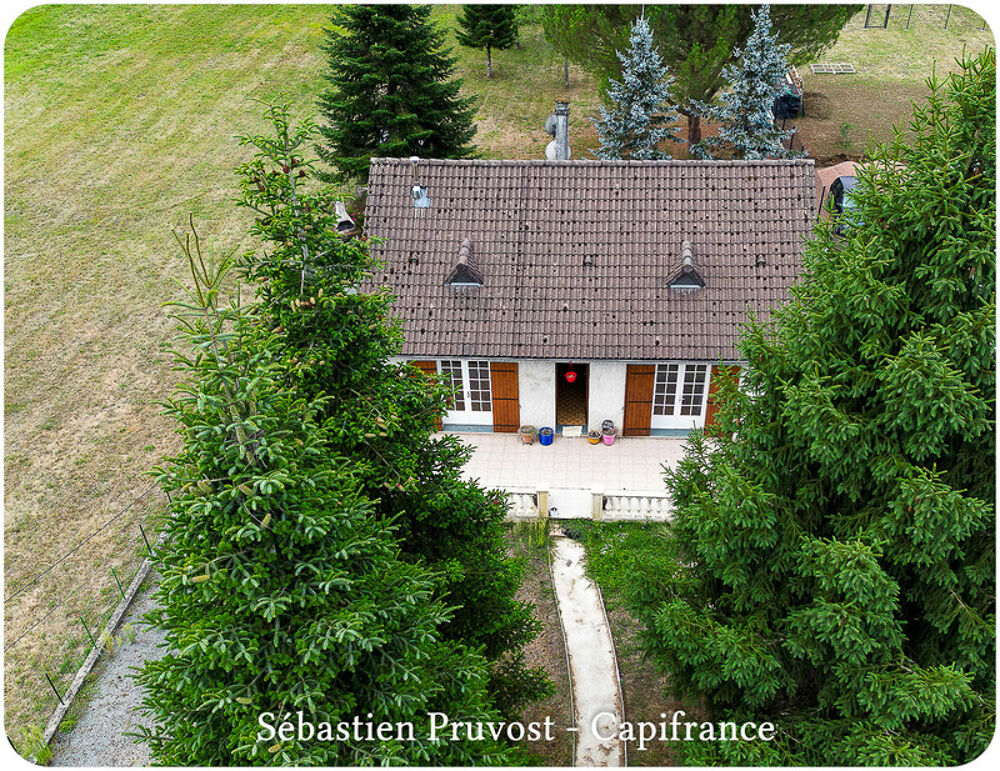 Maison à vendre 4 pièces SAINT PARDOUX LA RIVIERE (24), maison P3, terrain 2158m2, accès petit cours d'eau, 2 chambres