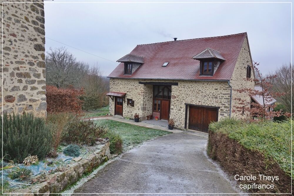 Dpt Creuse (23), à vendre proche Crozant maison de 3 chambres de 136 m2, véranda, garage, piscine, gîte de deux chambres - Terra