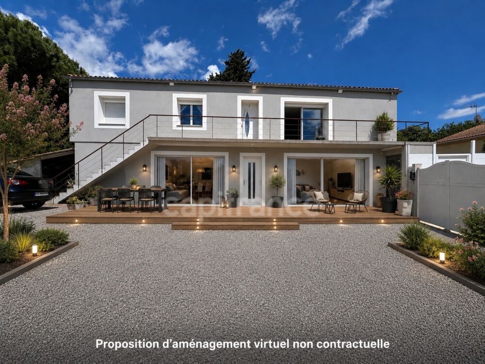 POUSSAN (34), À VENDRE MAISON P4 DE 105 m2, TERRAIN 613 m2, GARAGE 103 m2, PISCINE, PROCHE TOUTES COMMODITÉS