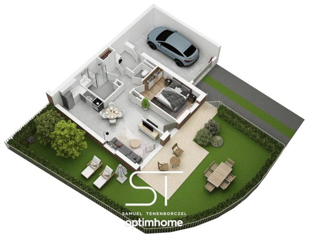 Appartement neuf T2 de 52,65 m² avec 94 m² dextérieur  Beaumont-en-Auge (14950)